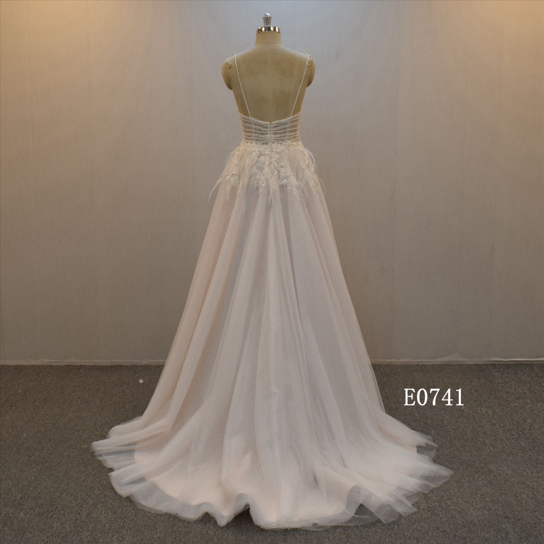 New Style Spaghetti Straps A-line Bridal Dress