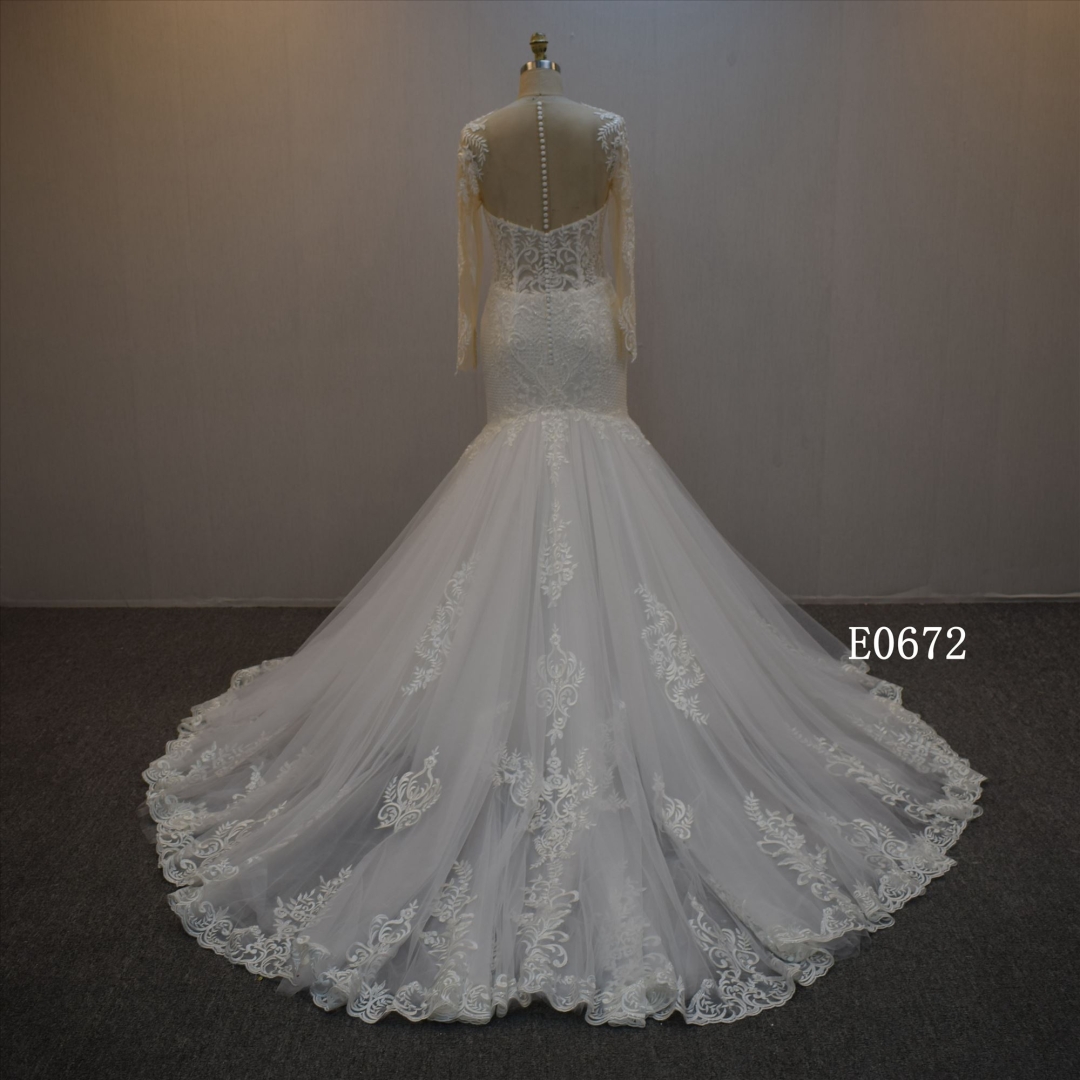 Beautiful Design Illusion Mermaid Bridal Dress