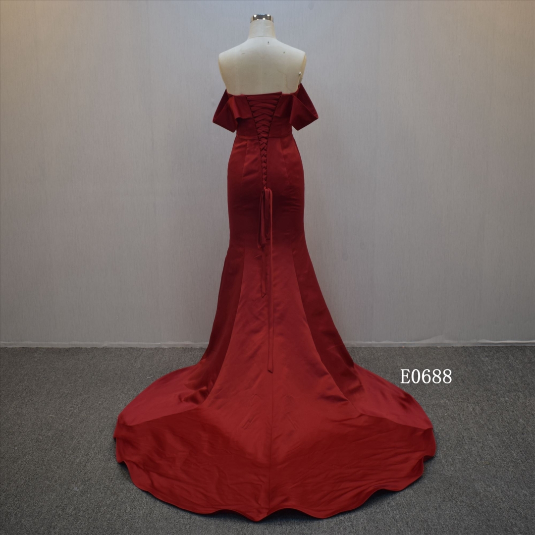 Beautiful Design Dark Red Mermaid Bridal Dress