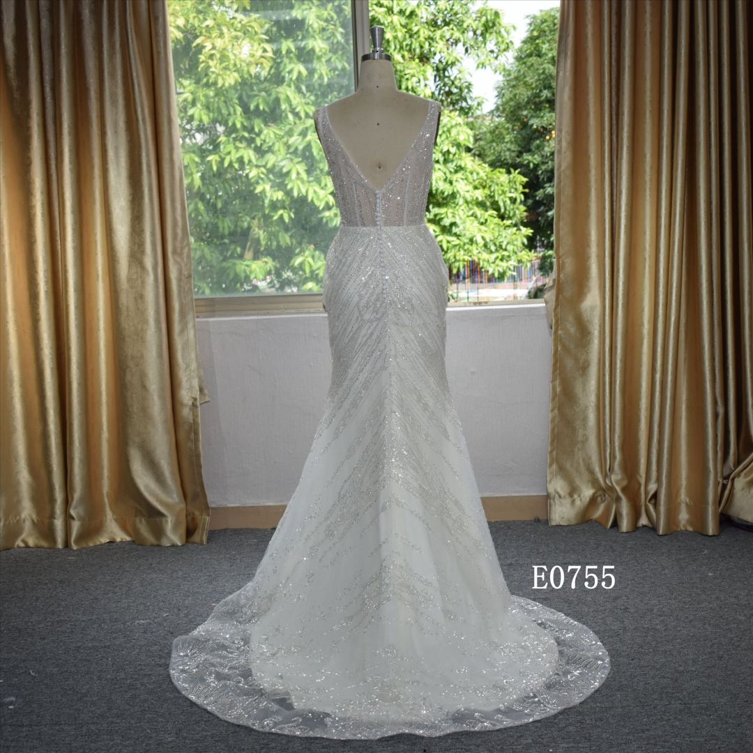 Plus Size Sequins Mermaid Bridal Dress