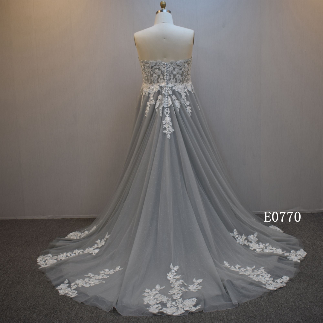 Stock Dress Off Shoulder A Line Bridal Dress
