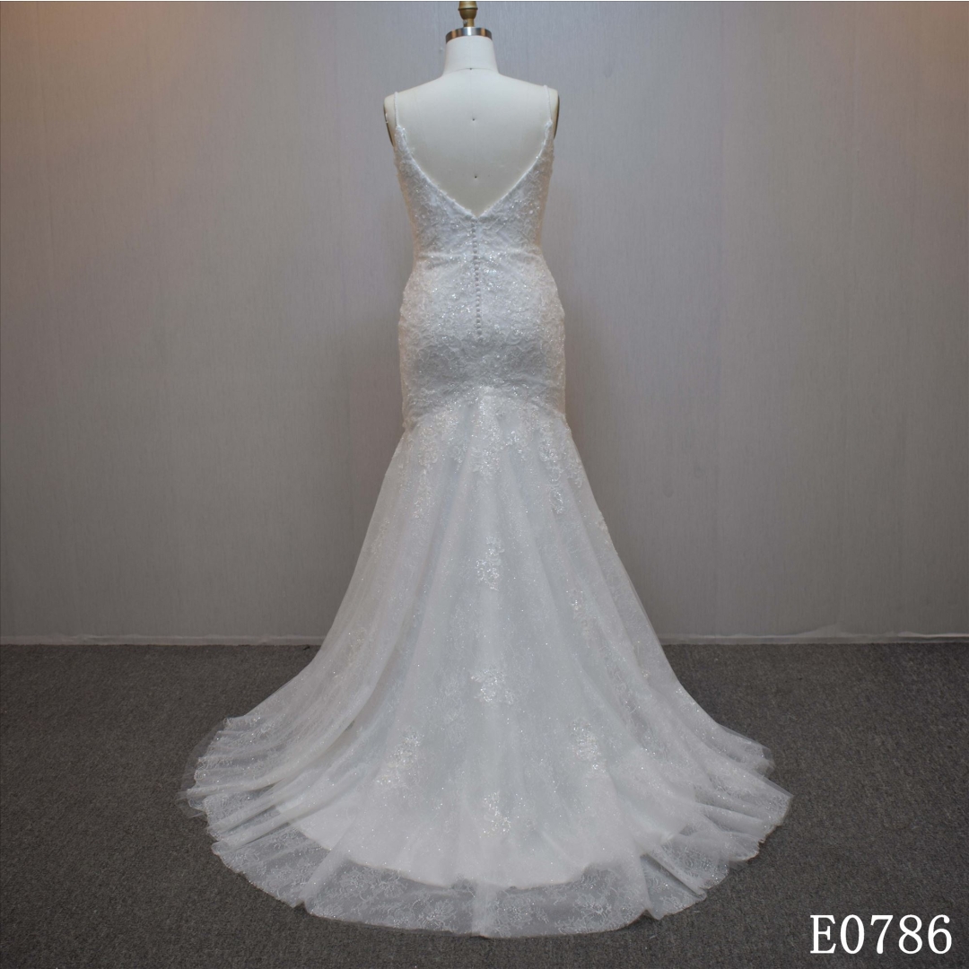 Fashion Style Sleeveless Mermaid Bridal Dress