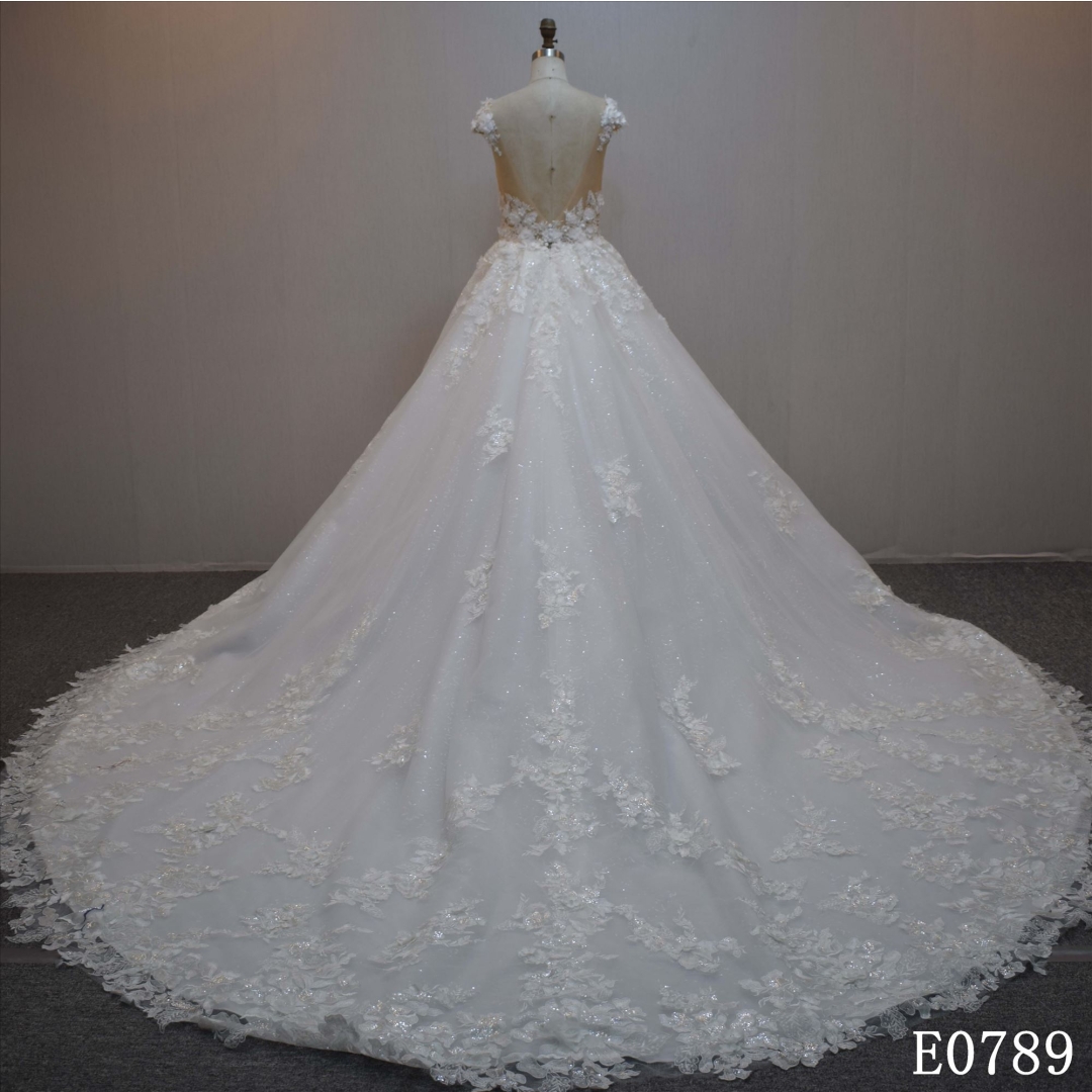 Latest Style Illusion A Line Bridal Dress