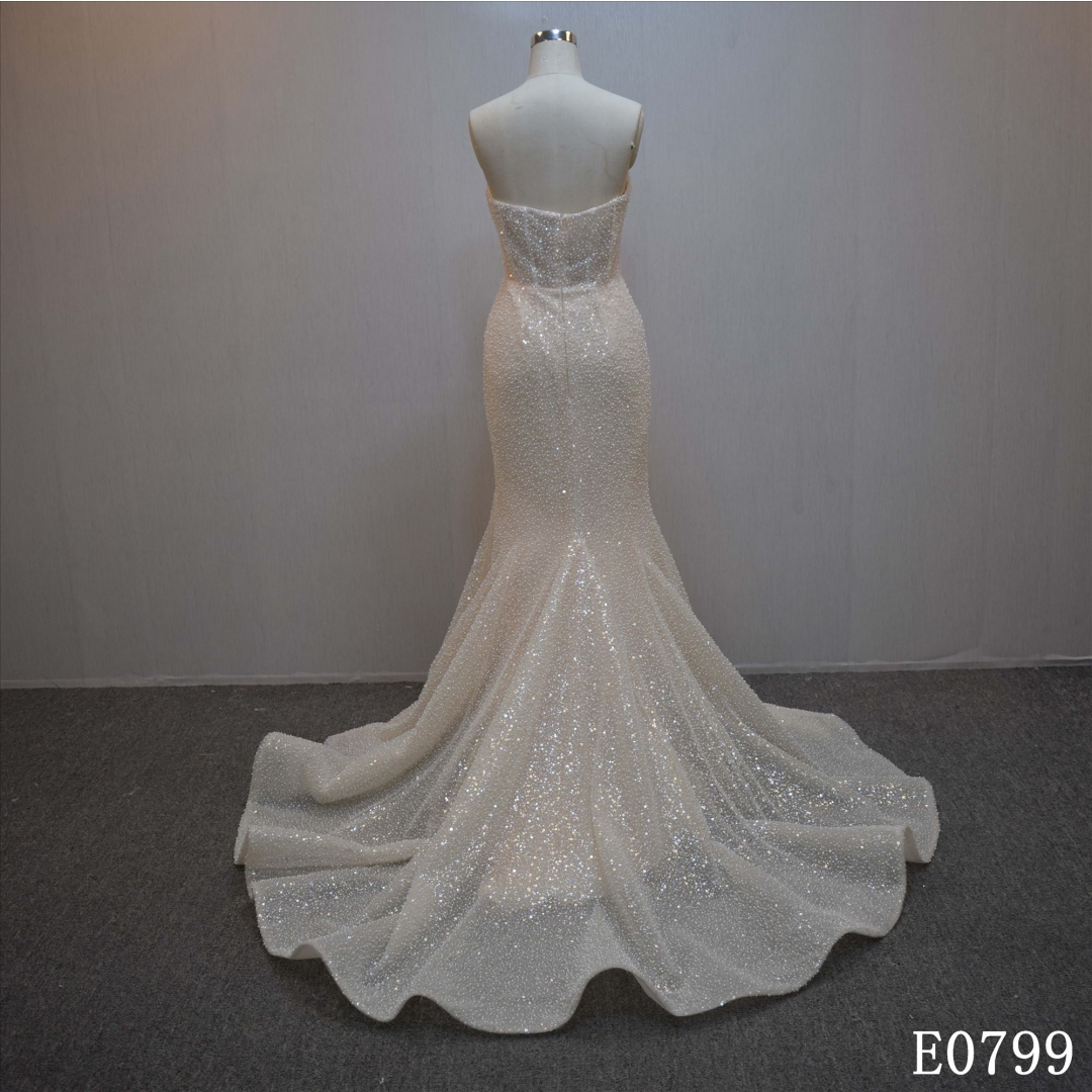 Stock Dress Off Shoulder Mermaid Bridal Dress