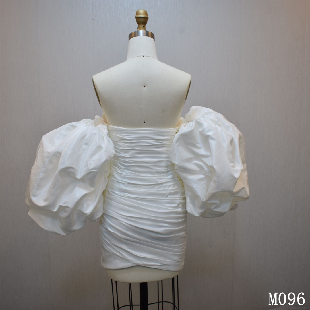 Short Skirt Short Sleeve Sleeve A Line Bridal Dress