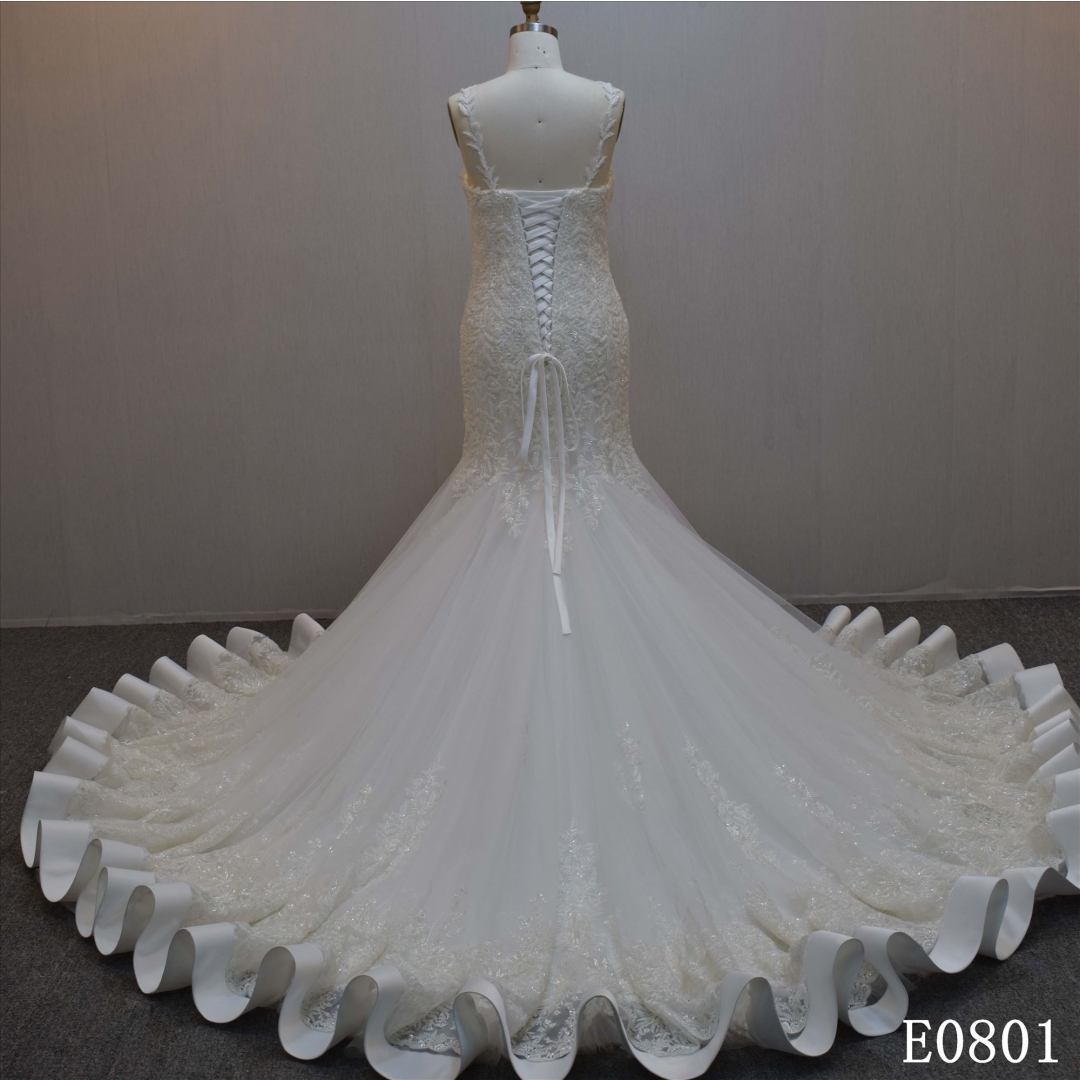Guangzhou factory made luxurious mermaid bridal dress