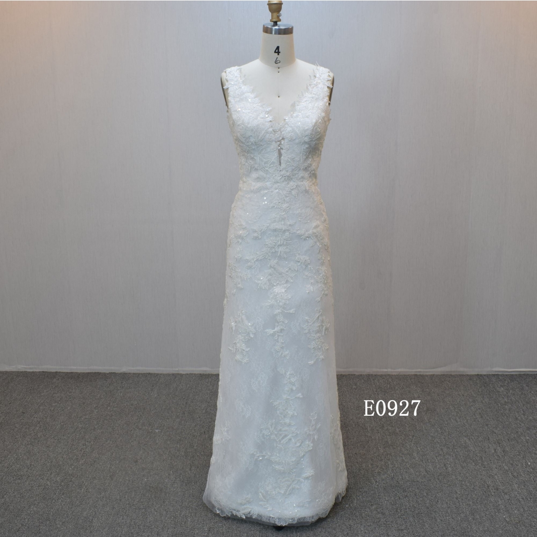 Mermaid bridal dress guangzhou factory made elegant Lace bridal dress