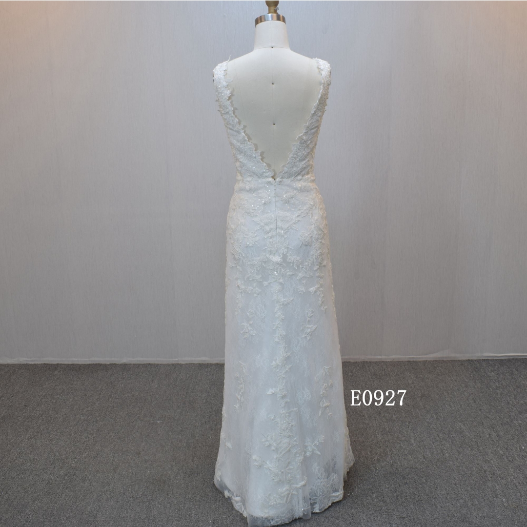 Mermaid bridal dress guangzhou factory made elegant Lace bridal dress