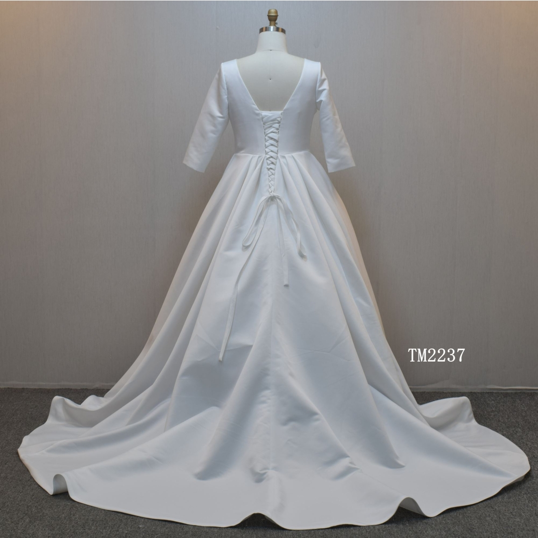 New design A-line bridal dress guangzhou factory made elegant Simple bridal dress