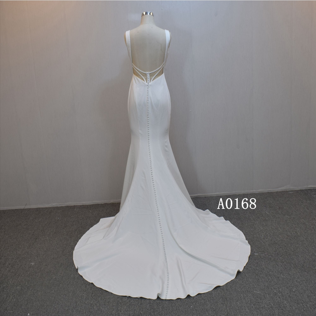 New design Mermaid bridal dress guangzhou factory made elegant Simple bridal dress