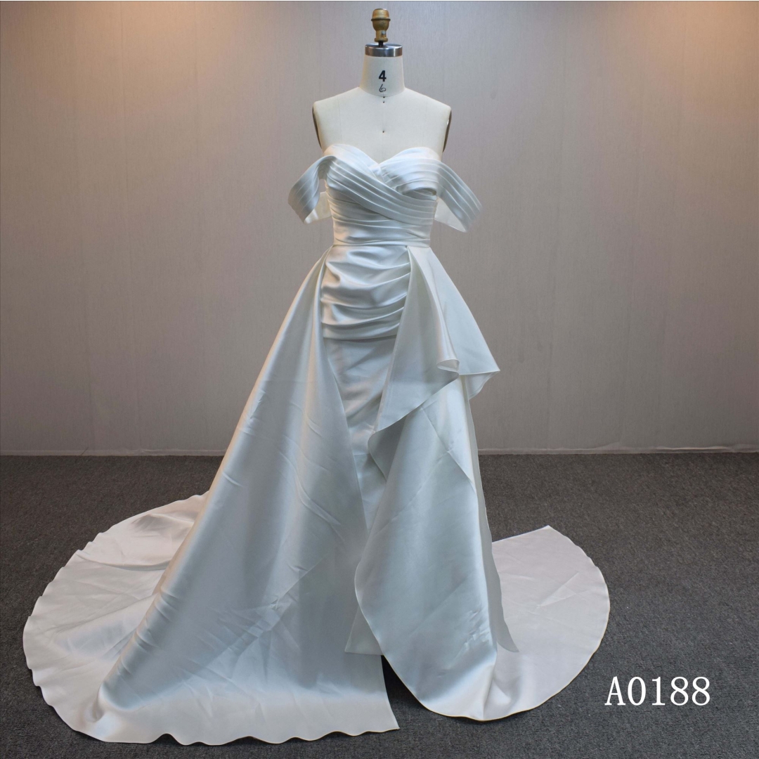 Special design Mermaid bridal dress guangzhou factory made elegant Simple bridal dress