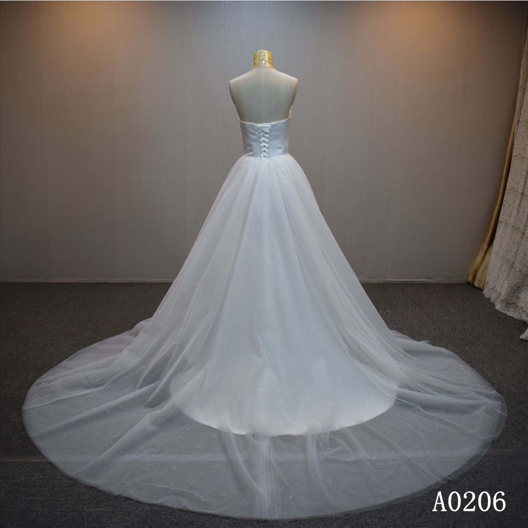 New design Mermaid bridal dress guangzhou factory made elegant Two piece set  bridal dress