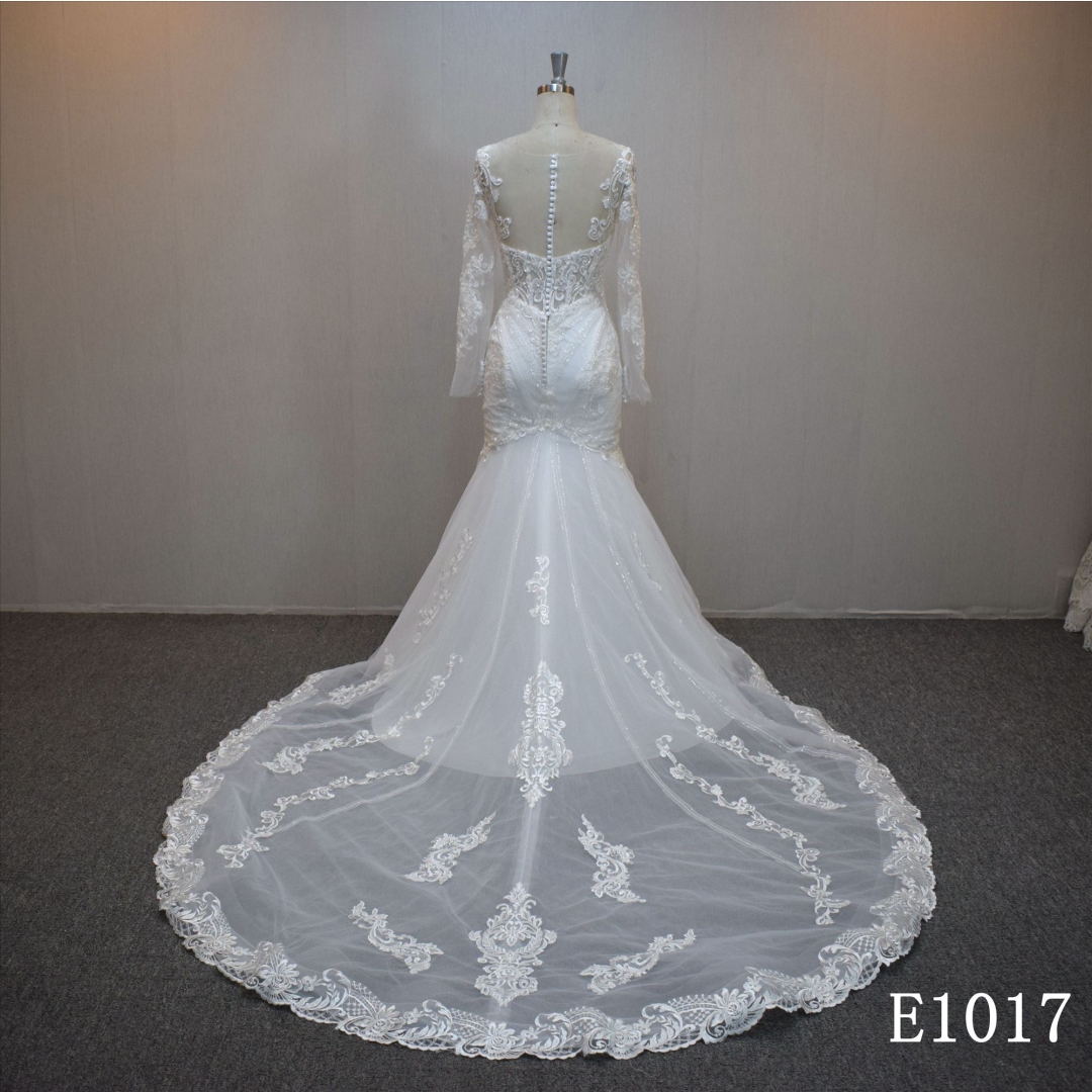 Lastest design Mermaid  bridal dress guangzhou factory made elegant bridal dress