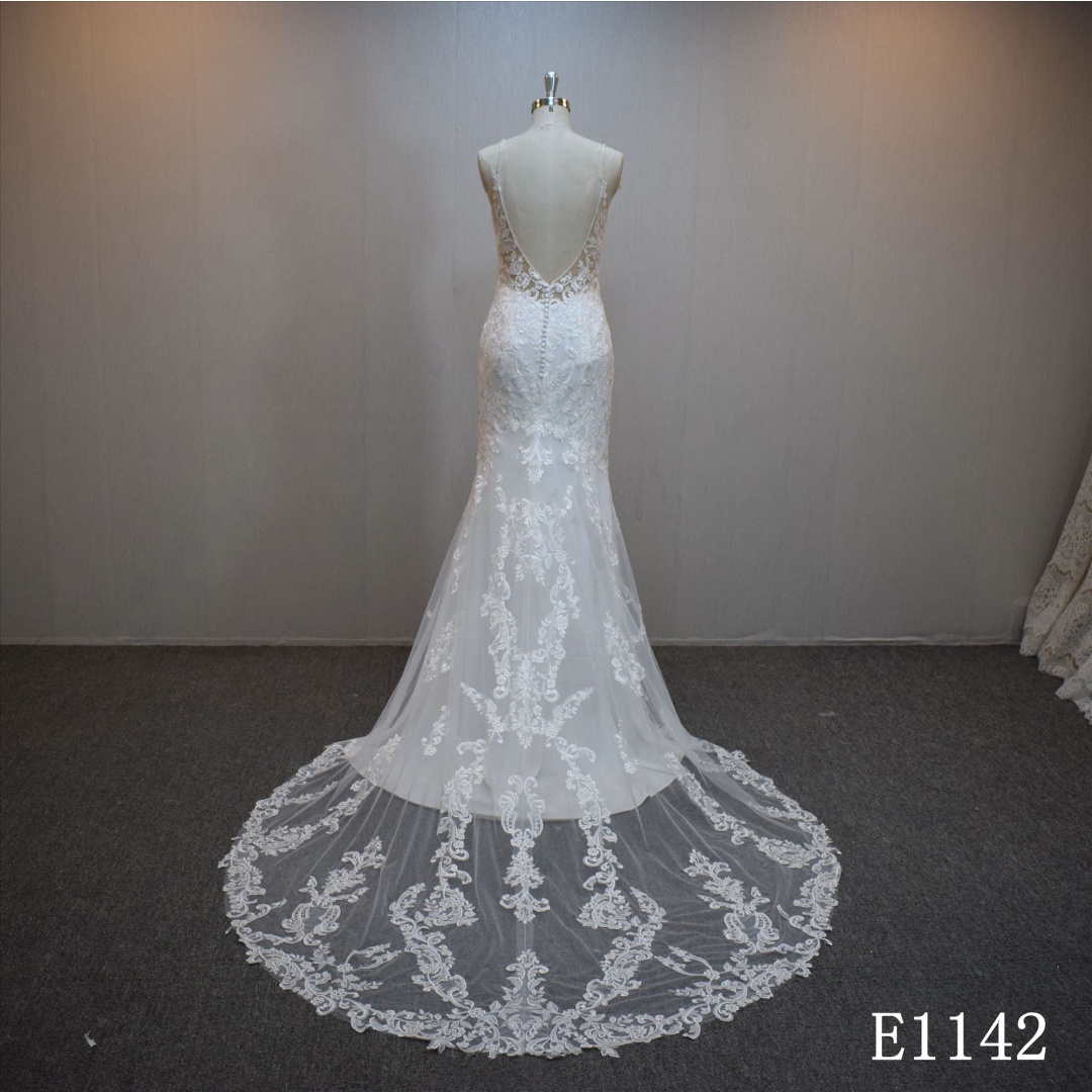 Lastest design Mermaid bridal dress guangzhou factory made elegant bridal dress