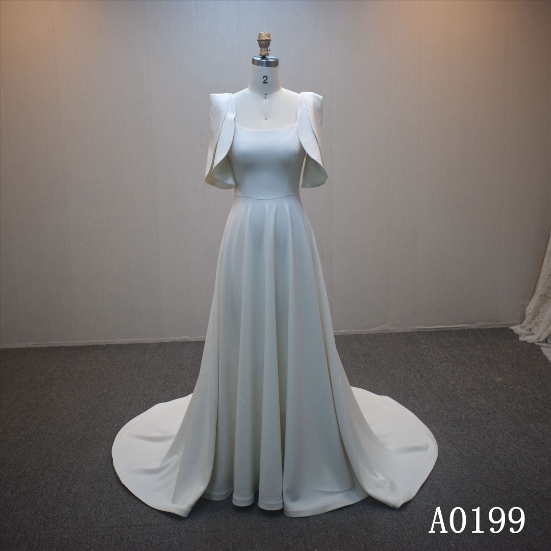 Lastest design  A-line bridal dress guangzhou factory made Elegant bridal dress