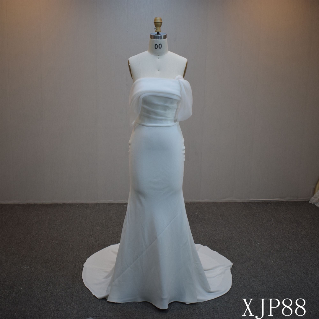 Lastest design Mermaid bridal dress guangzhou factory made elegant bridal dress