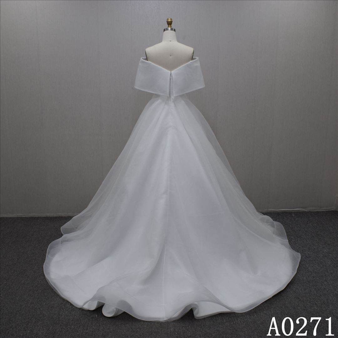 Simple Tulle Straight Neckline Bridal Dress  Bridal Dress