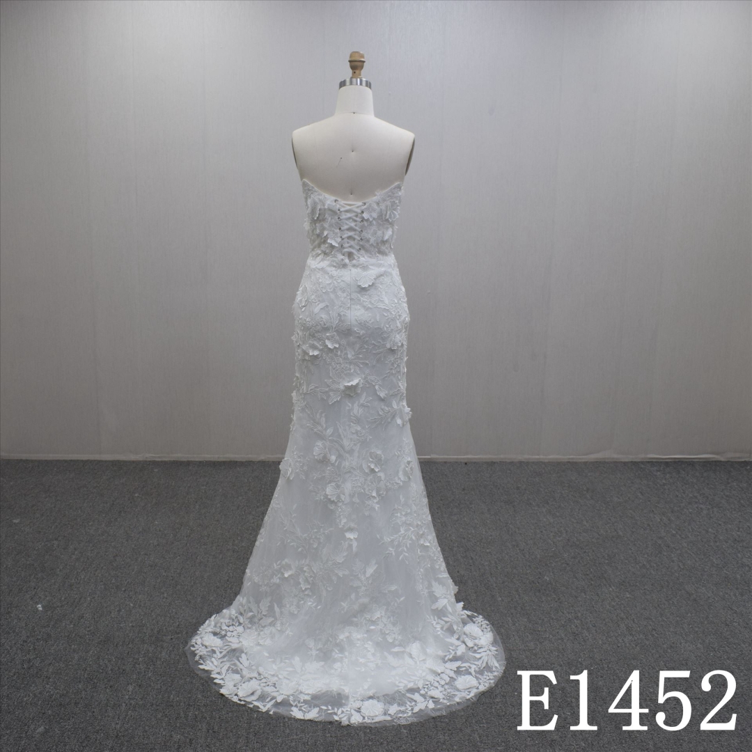 Summer Gorgeous Two Piece Set V-Neck Sheath Hand Made Bridal Dress