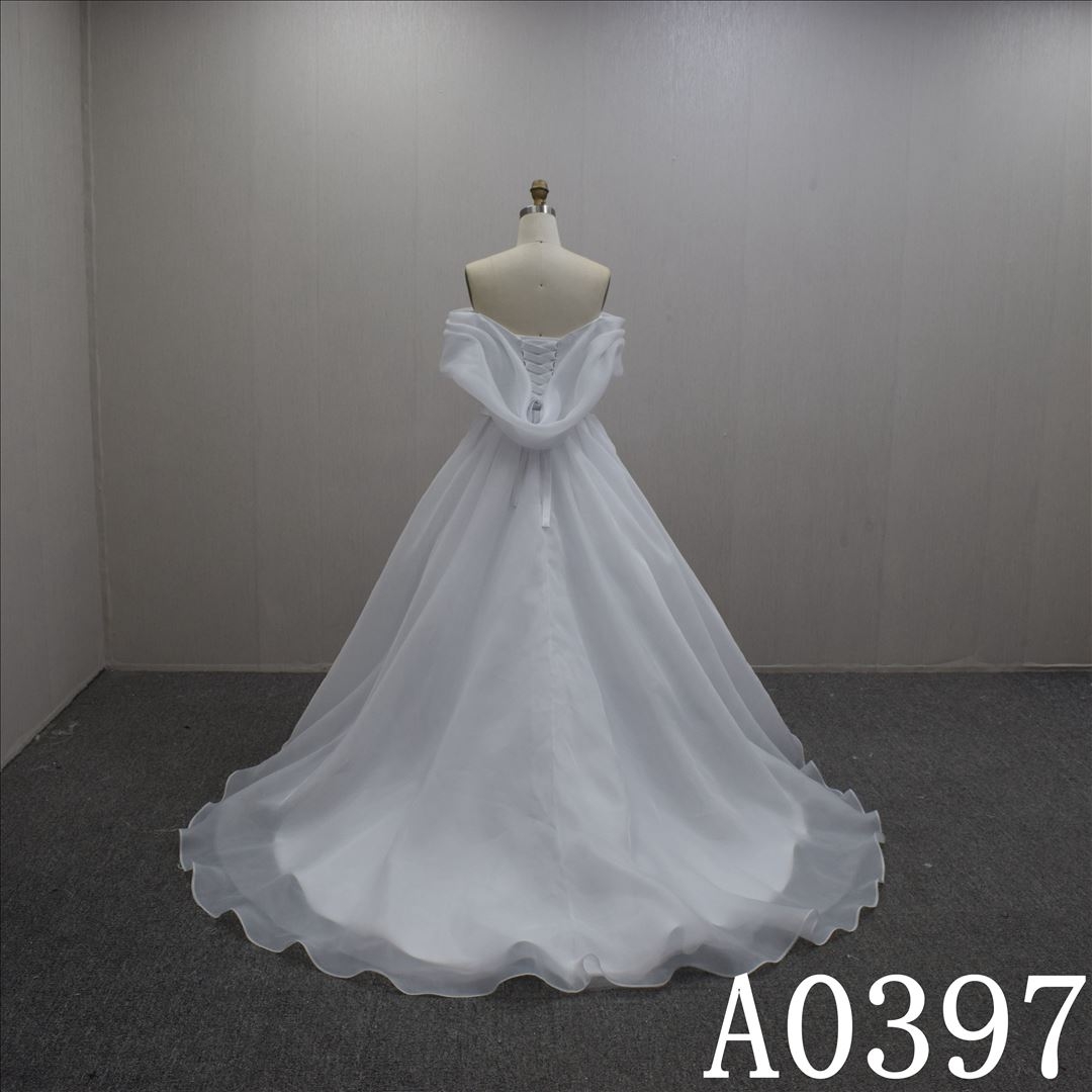 High quality Wedding dress factory Simple STAIN Modern A-Line Plus Size BRIDAL