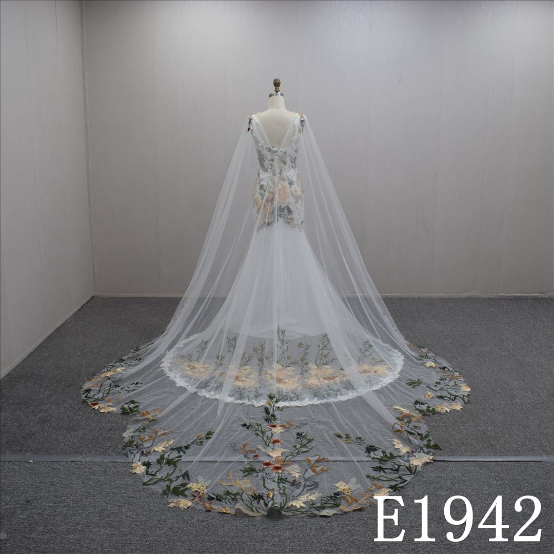 Bridal dress handmade lace strap shawl