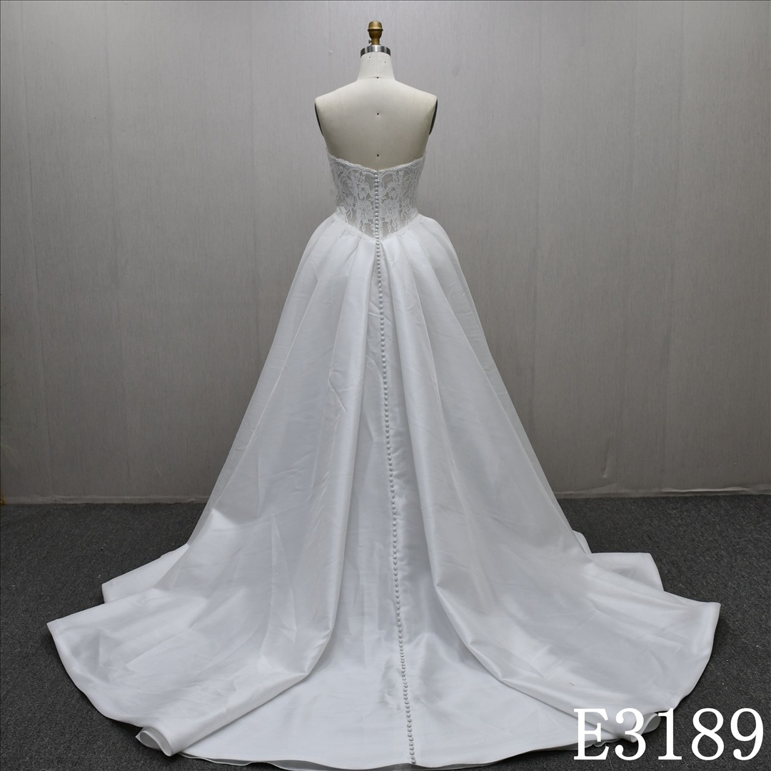 2025 Detachable Long Sleeve Simple Lace High Quality Wedding Dresses
