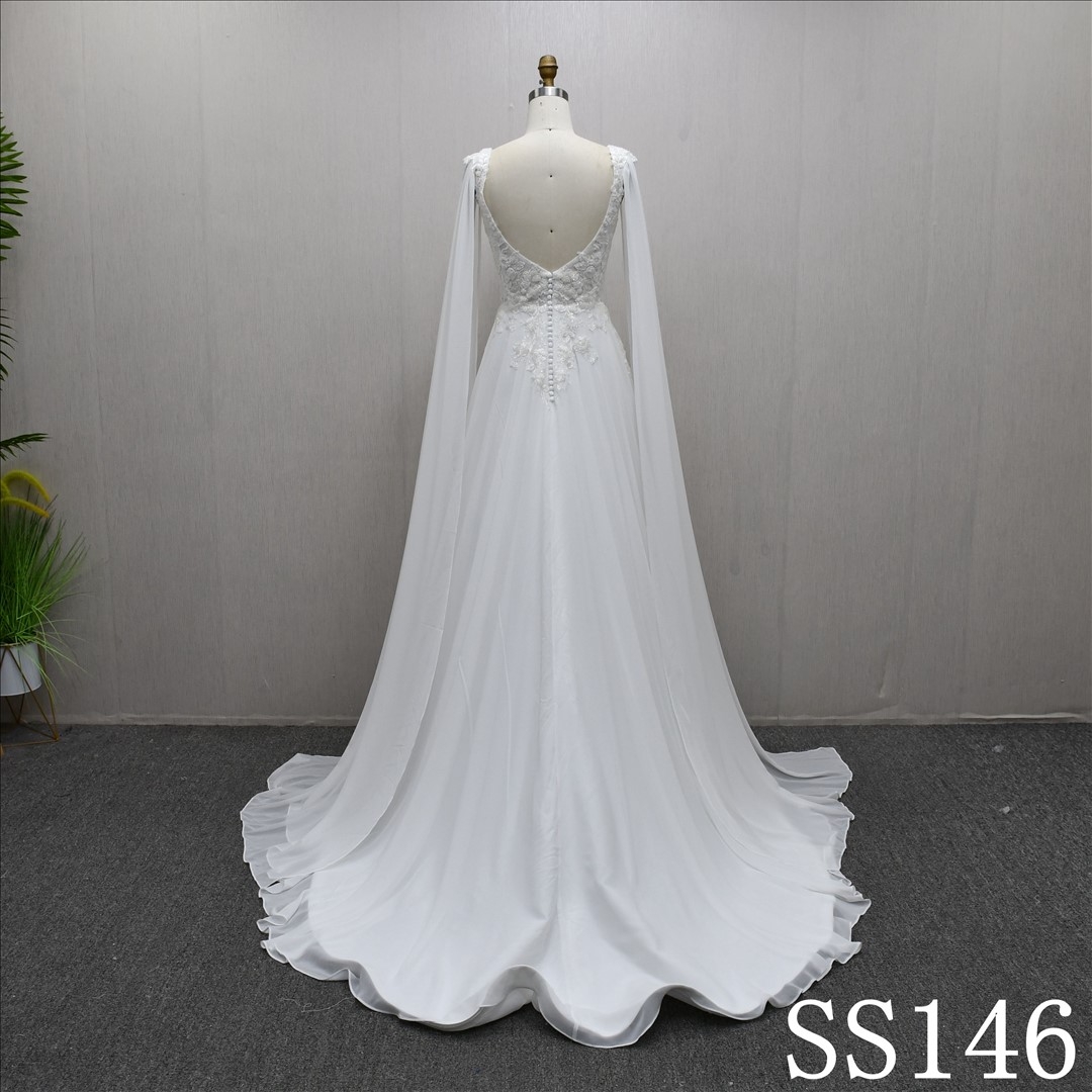 2025 Luxury Applique Elegant Gentle Illusion A-line Fashion Wedding Dress