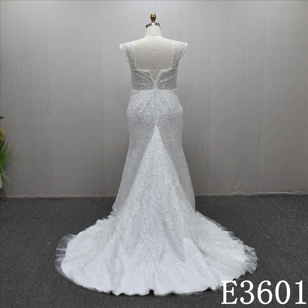 Fashion Detachable Straps Large Size Sheath Mermaid High Quality Wedding Dress