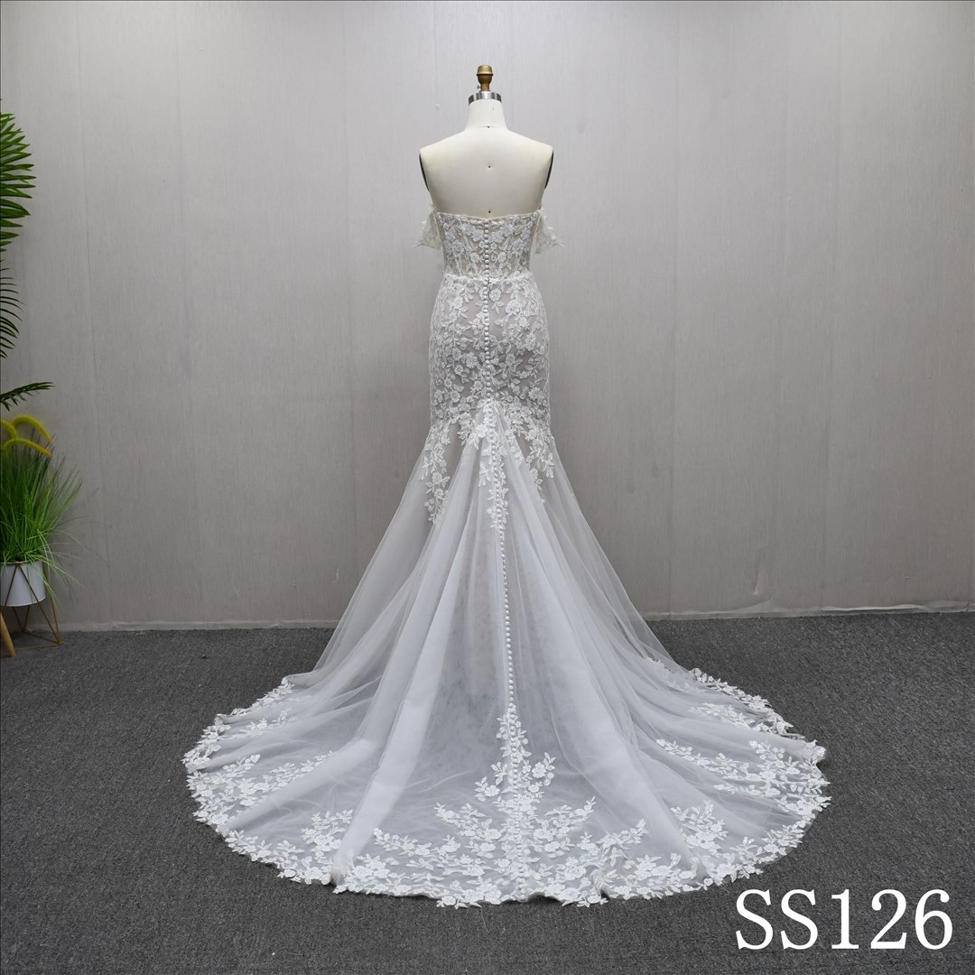 2025 Illusion Sweetheart Neck High-end customization Sheath Mermaid Bridal Dress