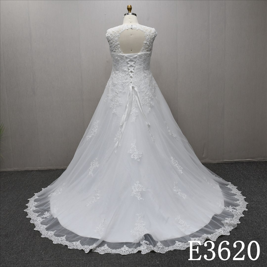 Fashion strapless plus size slim fit A-line dress high quality wedding dress