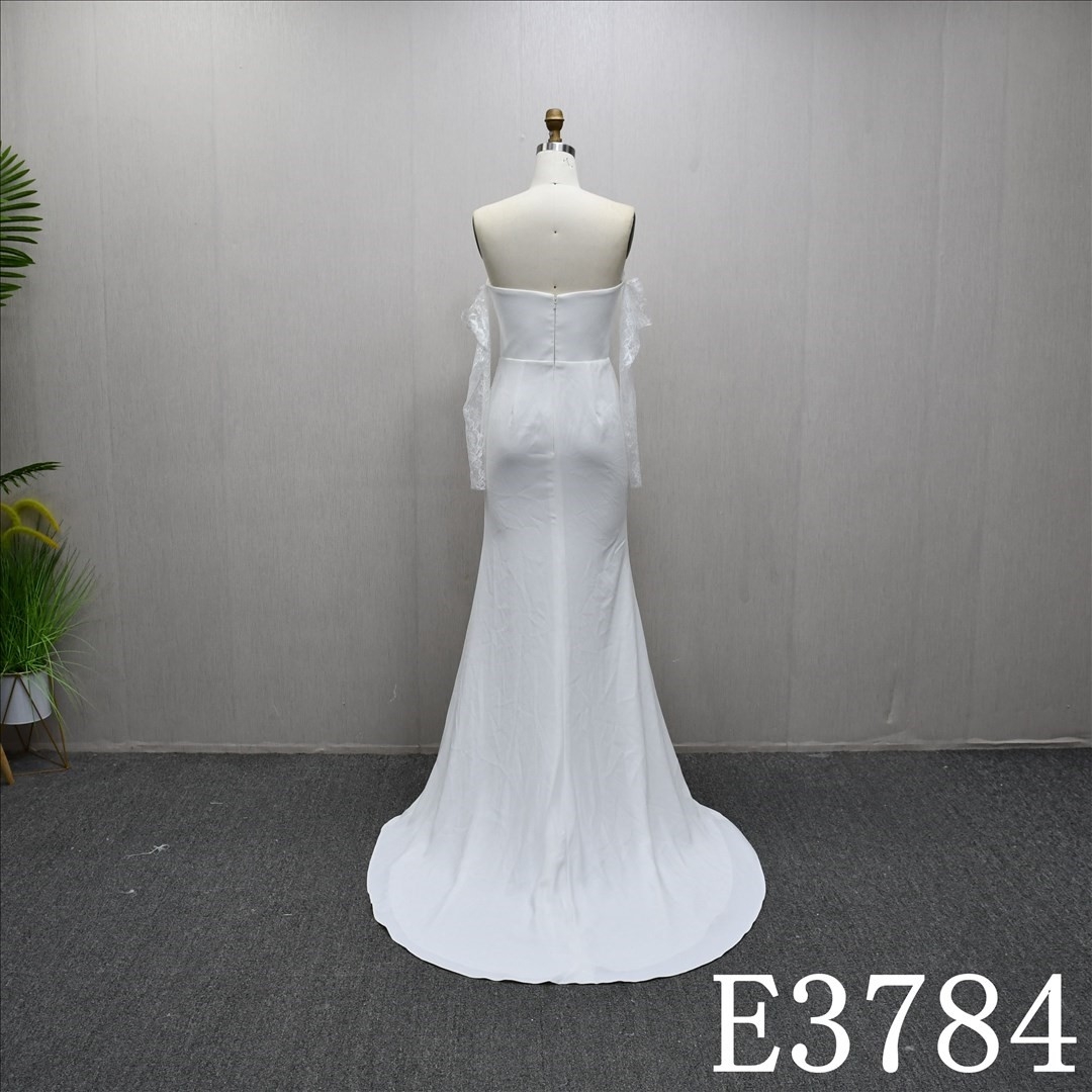 Fashion strapless slim fit Mermaid dress high quality wedding dress
