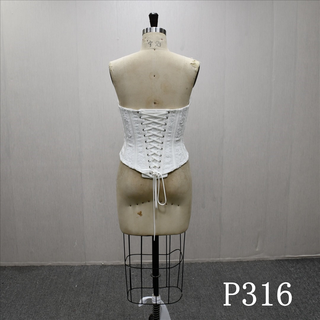 New style sleeveless chest wrap applique fashion Ivory Elegant Satin