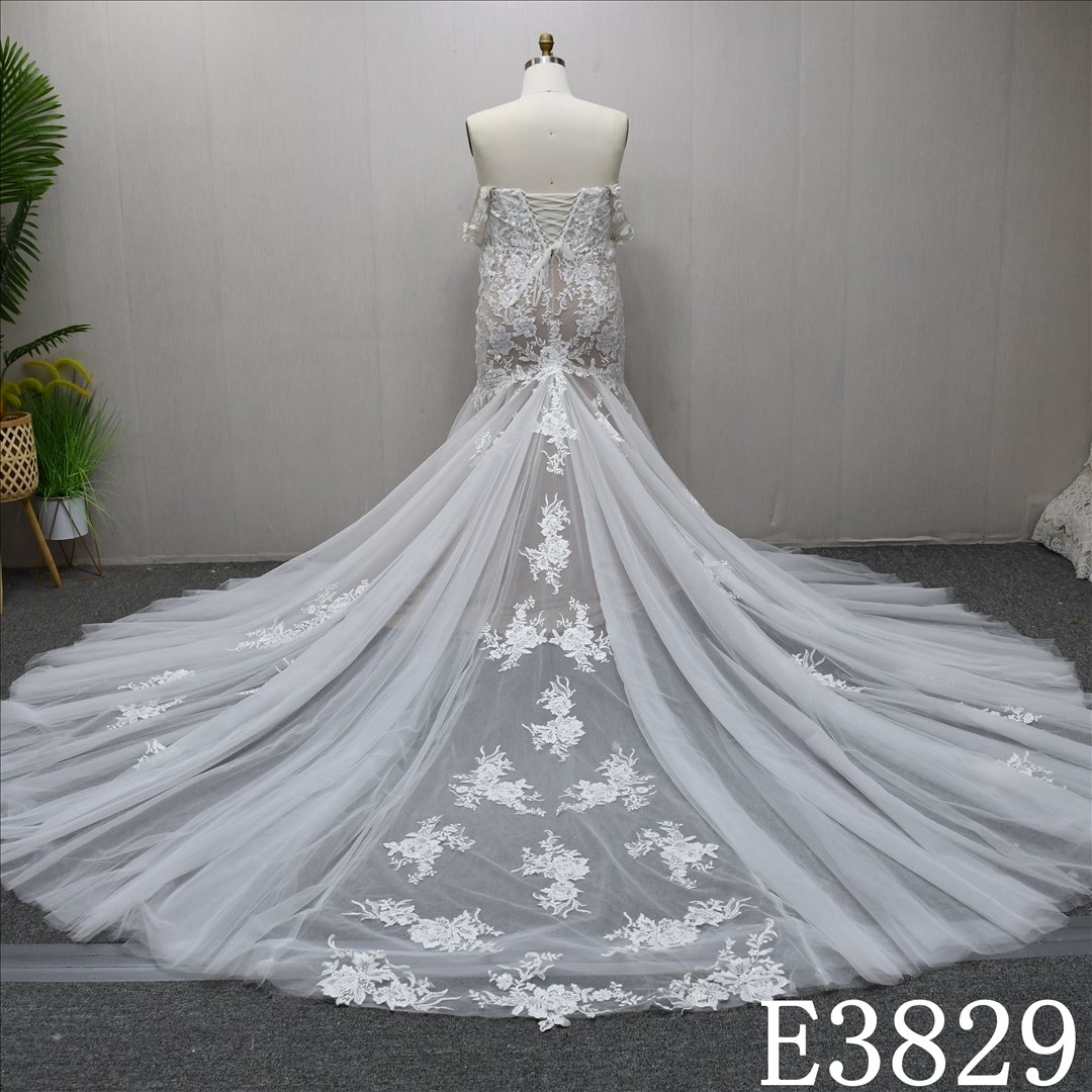 Hot Selling Sweetheart Neck Mermaid Dress with Lace Wedding Dress