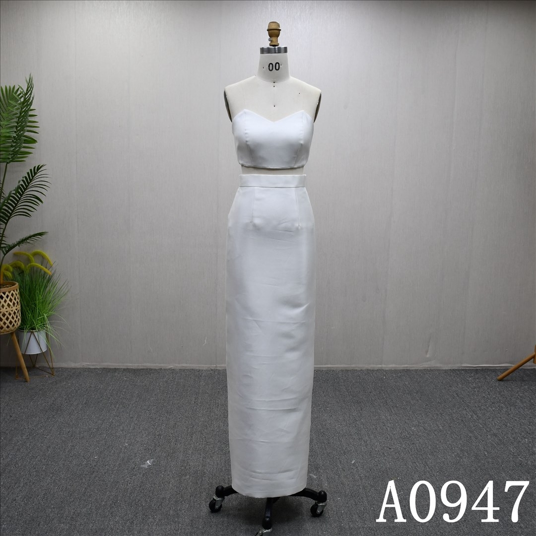 Detachable cape New minimalist design V-neck back zipper button trendy A-line-three-piece wedding dress