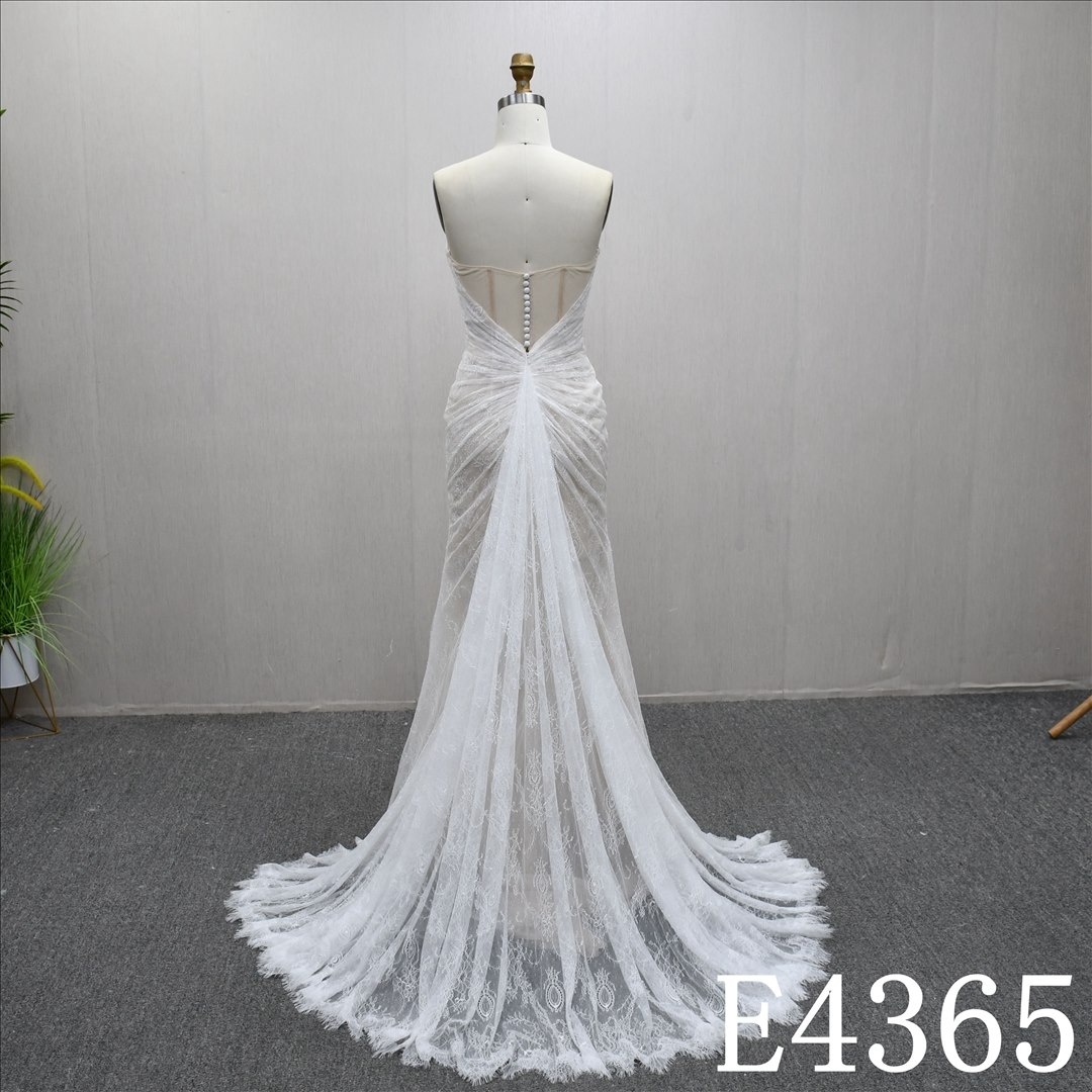 Best selling Mermaid, Detachable corset, Unique design, lace and bead, Lace up back design  wedding dress.