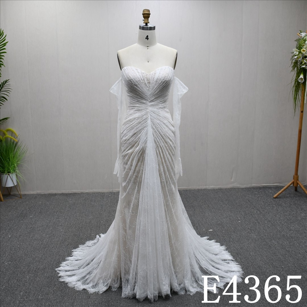 Best selling Mermaid, Detachable corset, Unique design, lace and bead, Lace up back design  wedding dress.