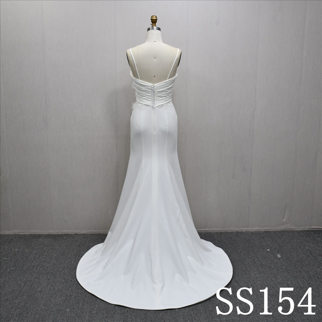 This Stain Mermaid Spaghetti straps dress features a simple design with Lace flower