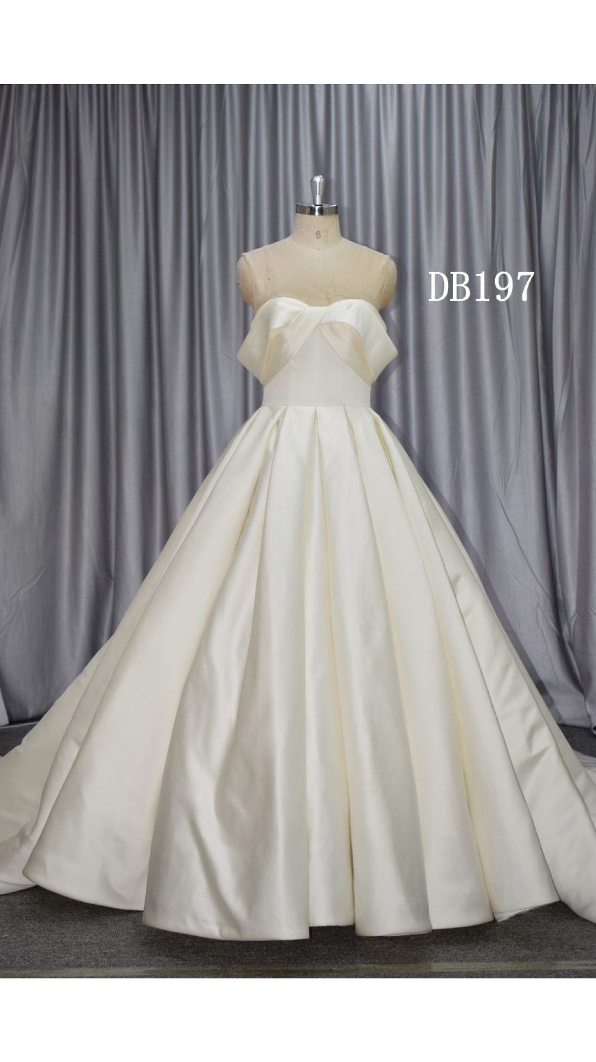 Off shoulder satin princess tyle bridal gown best seller gown