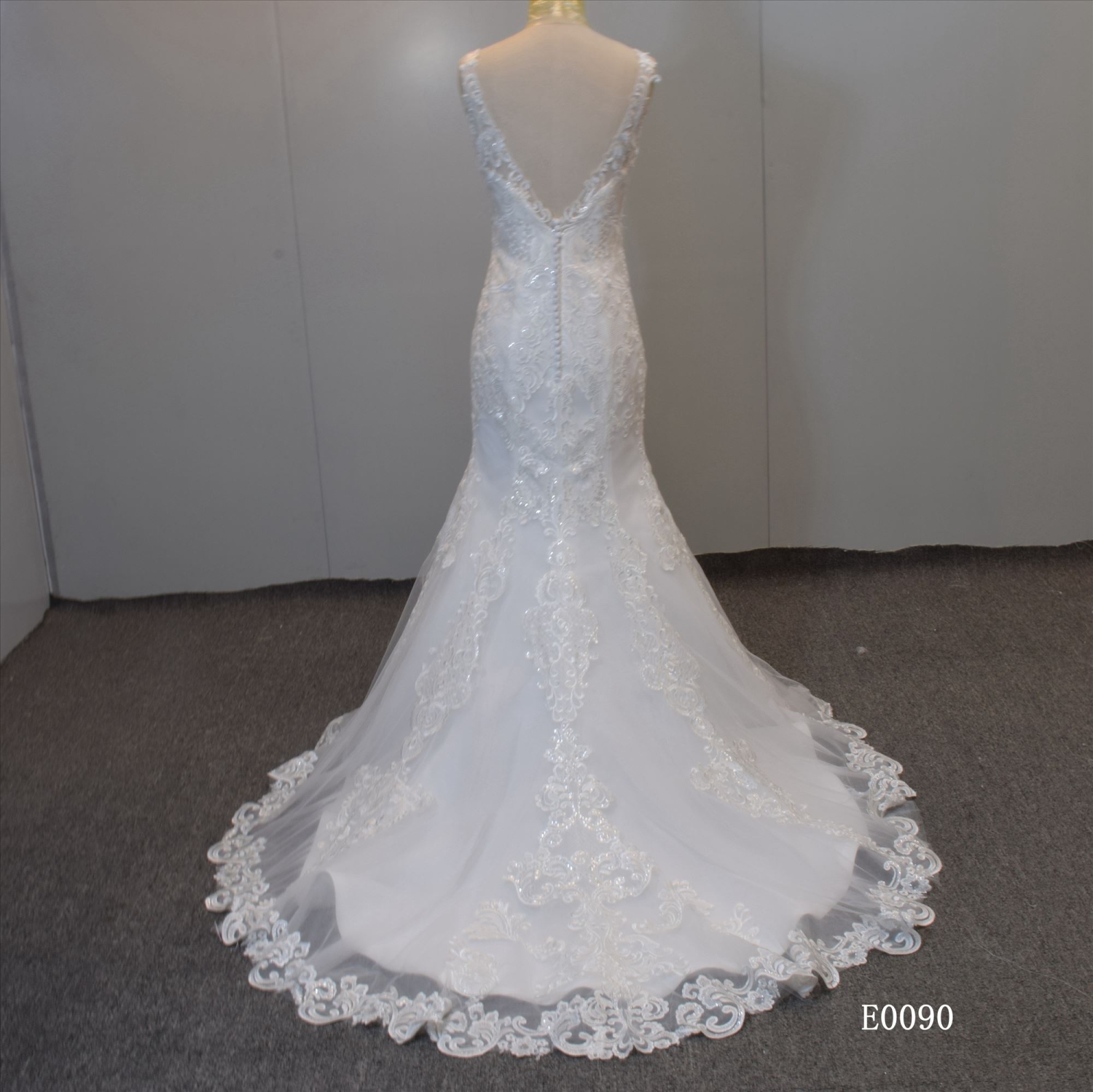 Mermaid  Bridal Gown Beading  Wedding Dress Backless  Bridal Dress