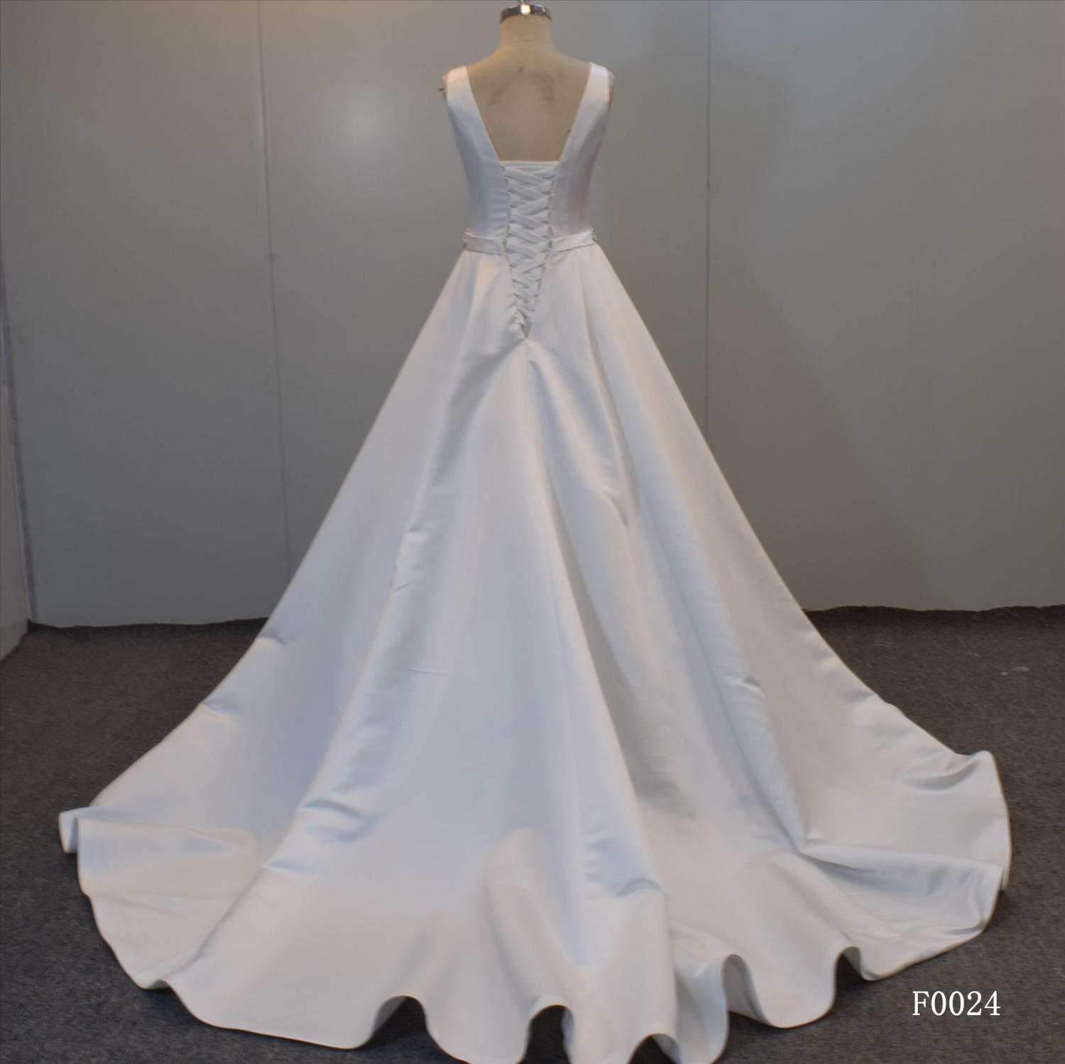 Satin Ball Gown Bridal Dress With Beading Sash  Bridal Gown for Women