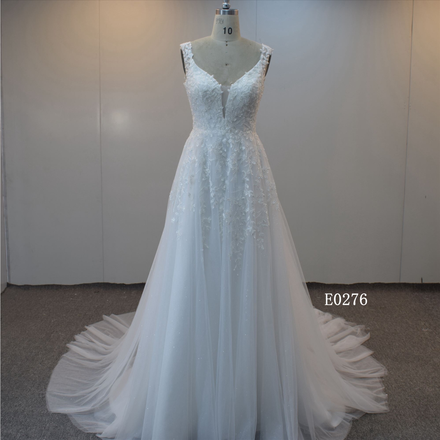 Sexy Aline style bridal gown, hot sell tulle with lace bridal dress