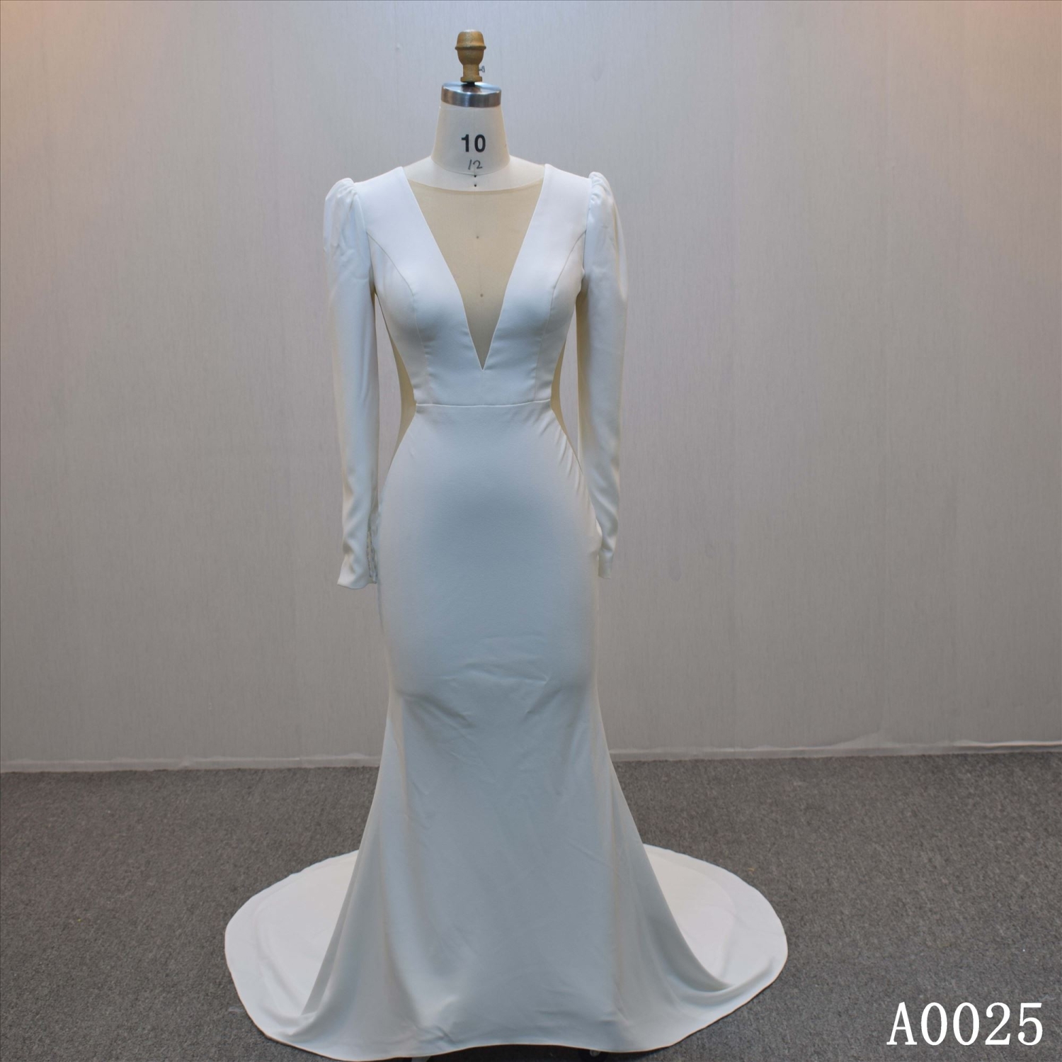 Long Sleeves Mermaid Bridal Dress Custom Made dress