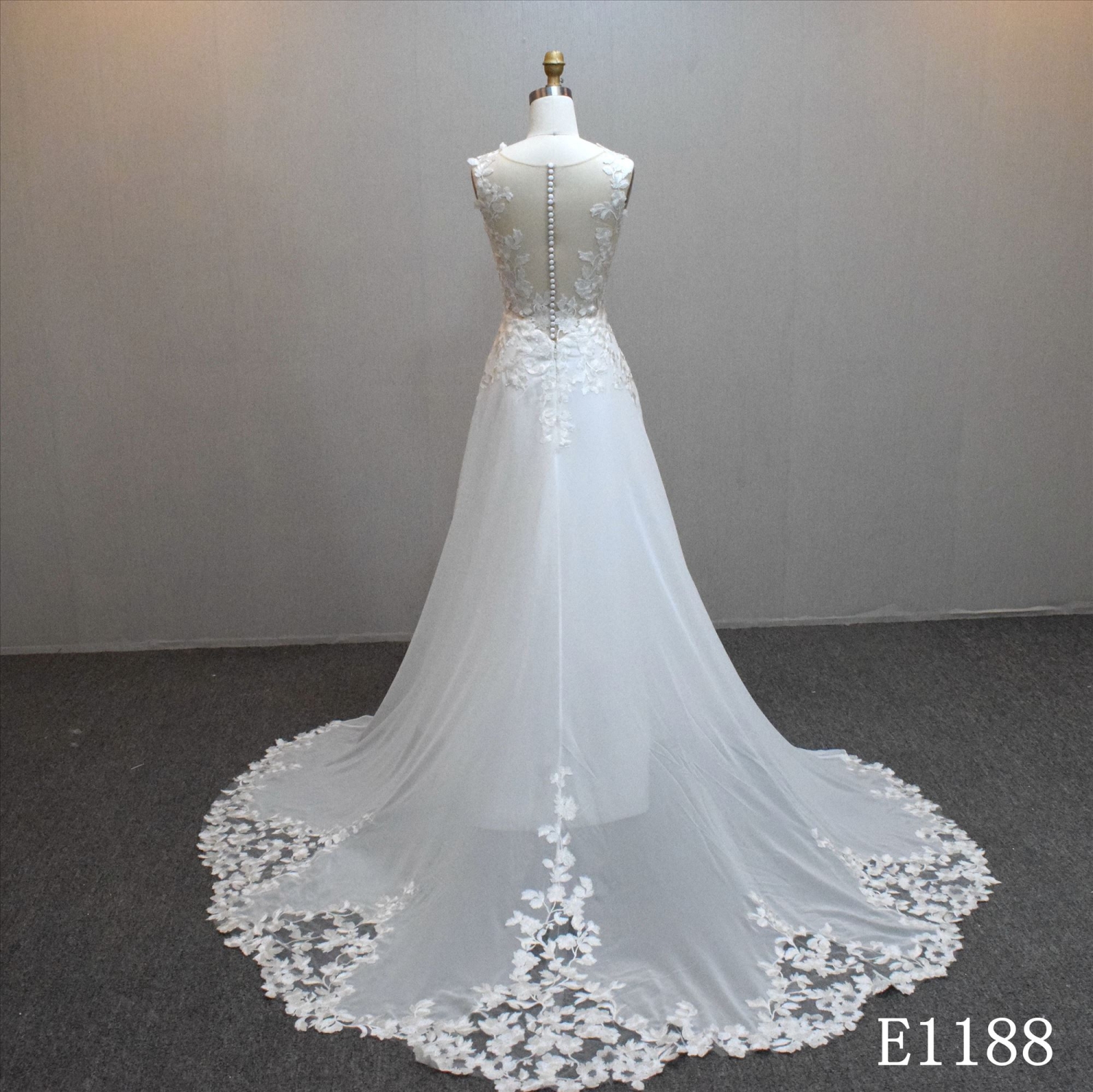 Lastest design  A-line bridal dress guangzhou factory made elegant bridal dress