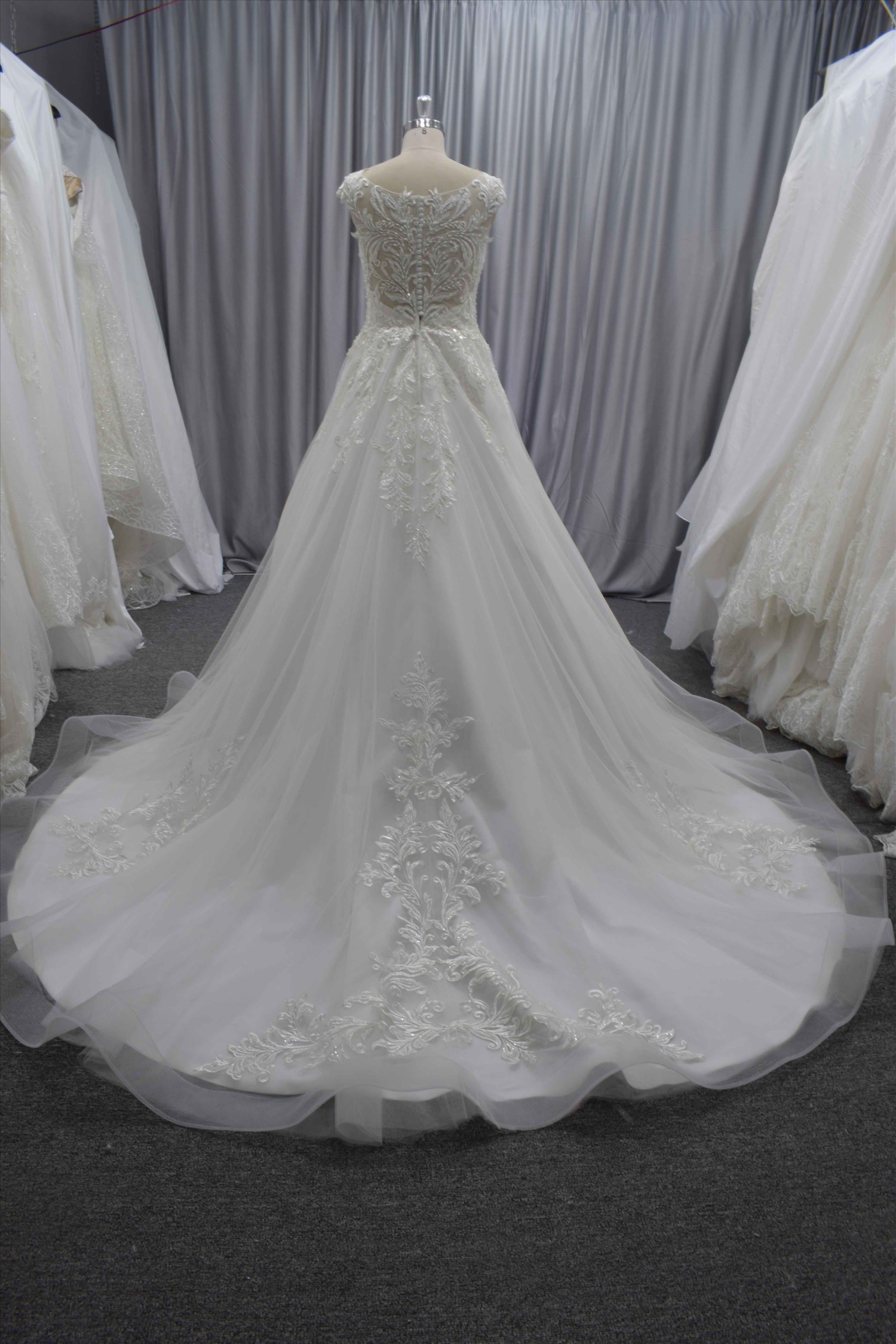 Heaving beading  A line wedding gown lovely design bridal dress