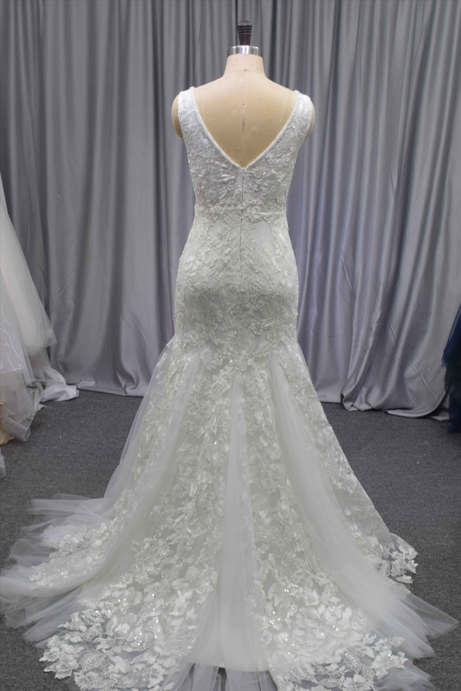 Light bridal gown new design lace wedding dress