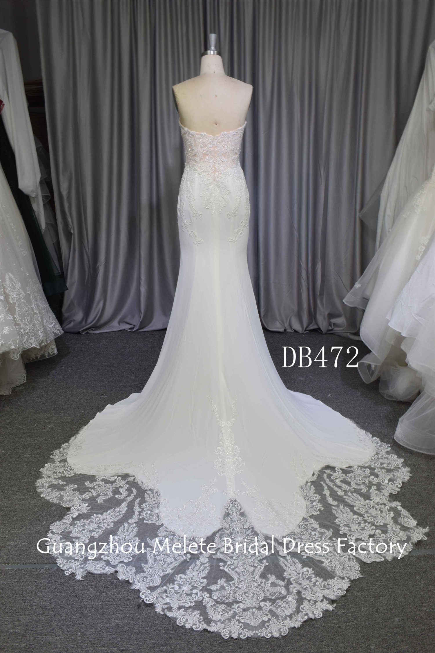 Elegant A line bridal gown with sleeves blush color wedding dress
