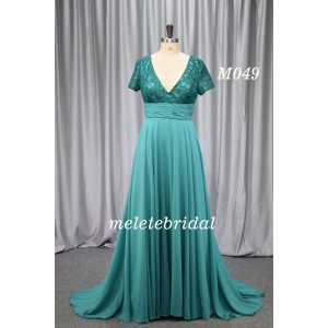 Bright green color wholesale price vintage bridal mother gown