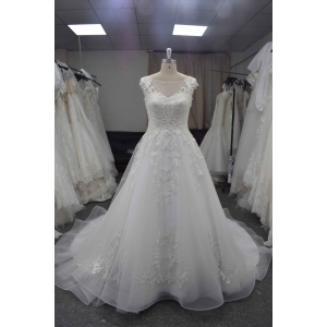 Heaving beading  A line wedding gown lovely design bridal dress