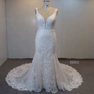 Straps Mermaid Bridal Gown Whole Sell  Bridal Dress Made In Guangzhou
