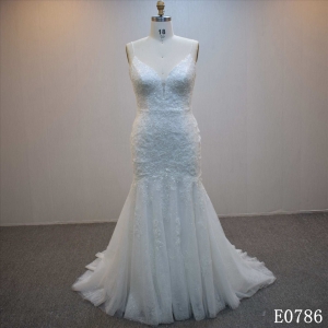 Fashion Style Sleeveless Mermaid Bridal Dress
