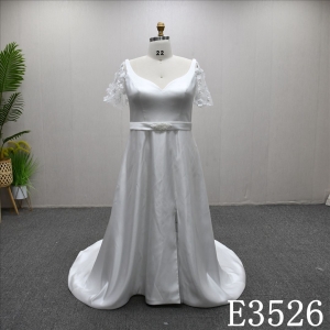 2025 Luxury Lace Applique Detachable Sleeves A-line High Quality Wedding Dress